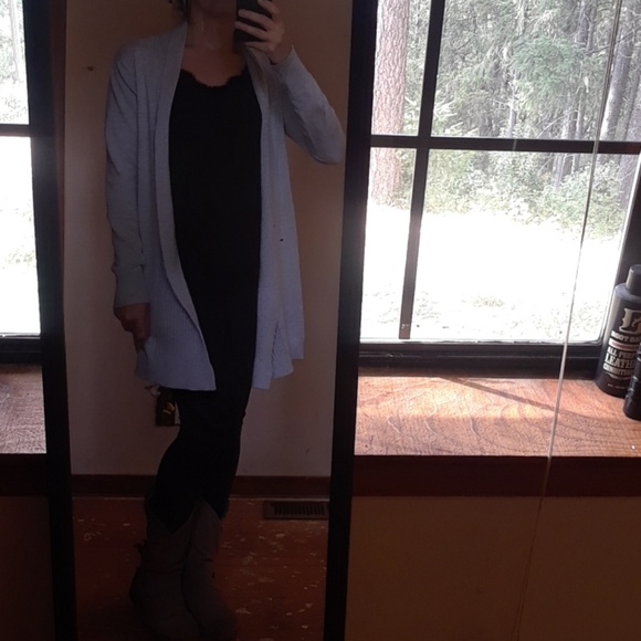 Light gray long cardigan - Picture 4 of 6